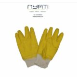 Yellow Comarex Fully Dipped Canvas Cuff Gloves