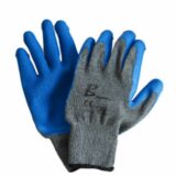 Gripper Gloves 10g Blue Latex Crinkle Finish With Grey Liner
