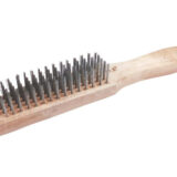 5 Row Wire Brush Wooden Handle Mild Steel