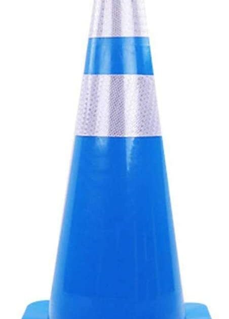 Road Cone 450mm Blue Soft PVC