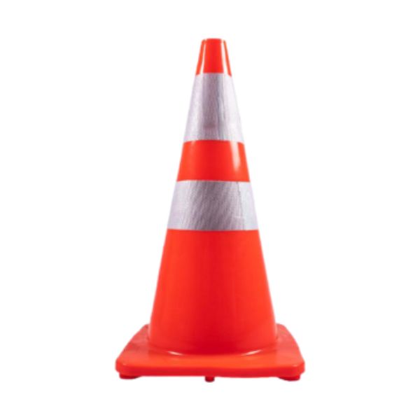 Road Cone 900mm With Reflective Tape Soft PVC