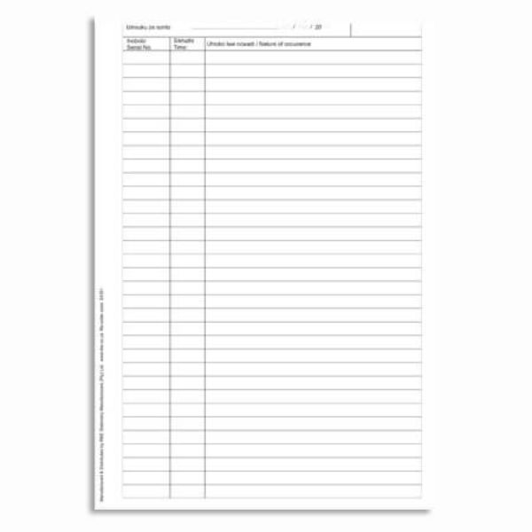 Occurrence Book - 400 Pages Numbered