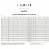 Entry control Book for Vehicles or Visito - 200 Pages (A4)
