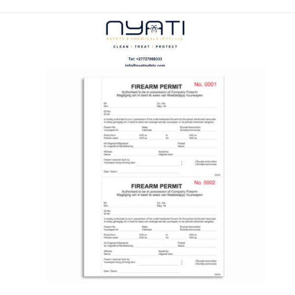Firearm Permit Book - 2 Slips Per Page