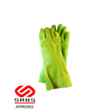 PVC Knit Wrist Glove Green SABS PK2